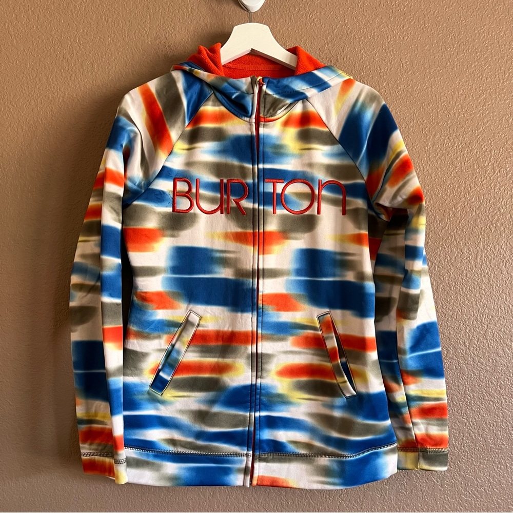 Burton WB Peak Dry-Ride Multicolor Zip-Up Hoodie Size Large - Picture 1 of 9